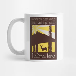 Vintage Travel Poster USA National Parks Mug